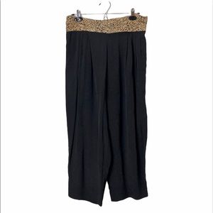 Vintage A K F New York black gaucho pants